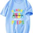 Easter Shirts for Boys Girls Toddler Kids Children Bunny Eggs Tractor Monster Truck Graphic Tees Outfit T-Shirt Top 2T-7T (Blue)