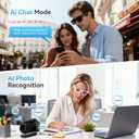 AI Smart Glasses with Camera and Bluetooth,8MP 2K HD Camera Glasses,AI Voice Control,AI Photo Recognition and Translation,Smart Anti-Blue Light Glasses,IP67 Waterproof for Driving,Outdoor,+2 Lenses.