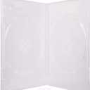 10 Super Clear Double 2-Disc DVD Cases in 14mm Standard Thickness with Clear Wraparound Sleeve (10-Pack)