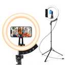 Aureday 12'' Ring Light with 62'' Tripod Stand and Magnetic Phone Holder, LED Ringlight with Selfie Wireless Remote, Circle Lighting for Video