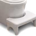 Adjustable Height Potty Step Stool for Adults, Non-Slip Bathroom Squat Aid, Removable Toilet Step for Colon Health, Portable Squat Stool, Family Health Accessory (White-1PCS)