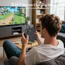 HUIJUTCHEN for Switch 2 Charging Grip,Portable Magnetic Charge Grip for Nintendo Switch 2 Joy-con Controllers,Comfort OEM Controller Charger Holder with USB-C Cable,Indicator Light