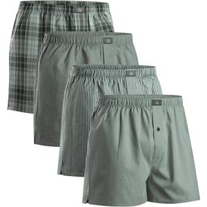 DANISH ENDURANCE Men's 100% Cotton Woven Boxers (4 & 6-Pack)  Loose Fit, Breathable & Lightweight Comfort (Medium)