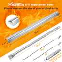 Grill Replacement Parts for Charbroil Performance 5 Burner 463448021 463450022 463451022, 4 Burner 463365021 463352521 463366022, G325-0002-W1 G327-2100-W1, 15.5 Heat Plate, 15.3 Burner, Igniter