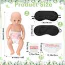 RoundFunny 33 Pcs Baby Shower Diaper Changing Game Supplies Including Dolls Blindfold Diapers Wooden Sign for Changing Race Gender Reveal Party Favors (Greenery)