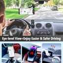 Rearview Mirror Tablet Mount for Car Truck [Rotatable & Retractable] Rear View Mirror Clip Phone Tablet Holder Upgraded 4 Corners for Pro Air Mini, Galaxy Tab, iPhone, 4-11" Devices