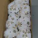 Hungdao 30 Pcs Fake Snowflake Snowballs 2.76 Inch Indoor Snow Fight Ball Set Winter Plush Balls Toy Soft Artificial Indoor Snowballs for Winter Christmas Holiday Party Decorations Games(Gold)