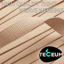 TECEUM 3/4" & 5/8" & 1" & 1.5" & 2" Webbing 10 25 50 Yards 40+ Colors Heavy Duty 1 Inch 1.5 Inch 2 Inch Backpack Straps Webbing for Outdoors Indoors Crafting DIY, Caramel