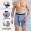 BAMBOO COOL Men's Soft Underwear,No Ride Up Boxer Briefs with Fly, Moisture Wicking & Breathable underwear for Men,Multipack (M)