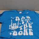 Rad To The Bone Funny Skeleton Rock Hand Halloween Tech XRay T-Shirt, Blue, Size: M, Blue