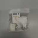 Fluffy Pom Pom Silicone Soft Touch Skin Case Cover For Airpods 1 / 2, White