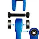 ABUSA Heavy Duty Blue Swing Hangers Screws Bolts Included Over 5000 lb Capacity Playground Porch Yoga Seat Trapeze Wooden Sets Indoor Outdoor 2 Pack