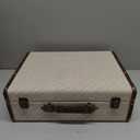 Deco 79 Wooden Decorative Trunk Vintage Studded Woven Storage Decorative Large Boxes with Bronze Latches and Brown Handles, Set of 2 Storage Trunks 16", 14"W, Multi Colored