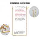 2 Pcs Height Adjustable Metal Chain Clothing Hanging Racks,Creative Commercial Wedding Dress Display Shelf,Retail Store Garment Rack,Ceiling Mount Clothes Storage Rod (Gold, 35.5" L)