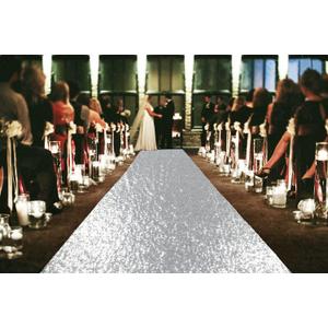 ShinyBeauty Silver Glitter Carpet Runner - 2FTx15FT for Weddings, Parties, and Special Events ShinyBeauty Silver Glitter Carpet Runner - 2FTx15FT for Weddings, Parties, and Special Events