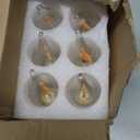 Hompavo Upgraded Flame Light Bulbs, E12 Chandelier Base Candelabra Flickering Fire Light Bulb, Clear Candle Light for Halloween Christmas Party Porch Indoor Outdoor Home Decorations - C35/6 Pack