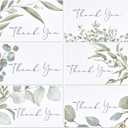 Crisky 50 Pack Greenery Thank You Greeting Cards with Envelopes & Stickers.6 Design Watercolor Greenery Greeting Cards Perfect for: Wedding/BabyShower/Birthday/Graduation. 4x6 Folded, Tented, Bulk