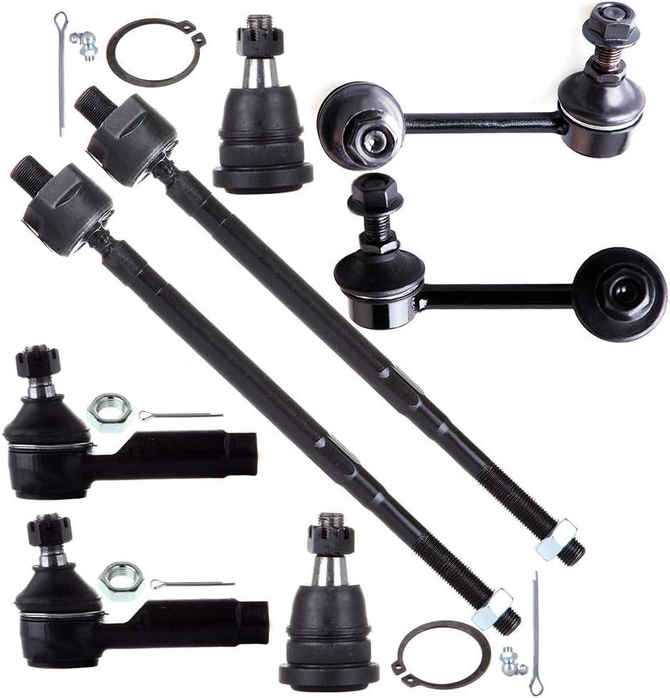 SCITOO 8pcs Front Suspension Kit Inner Outer Tie Rod End fit 2000-2003 for Nissan for Maxima 2000-2001 for INFINITI I30 2002-2004 for INFINITI I35 Lower Ball Joint Sway Bar Link