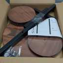 AUGOSTA 3 Tier Plant Stand, Tall Metal Wood Shelf Holder for Indoor, Outdoor Display Rack Flower Pot Stand for Corner Living Room Balcony Garden Patio