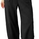 Tomosc Womens Baggy Wide Leg Pants Summer Casual Elastic Waist Palazzo Harem Pants with Pockets, Small