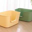 Extra Large Kitty Litter Box with High Sides, Anti-Splashing, Tool-Free Assembly, Multi Cat, Jumbo (Grey) 24.60" L x 16.92" W x 12.99" H