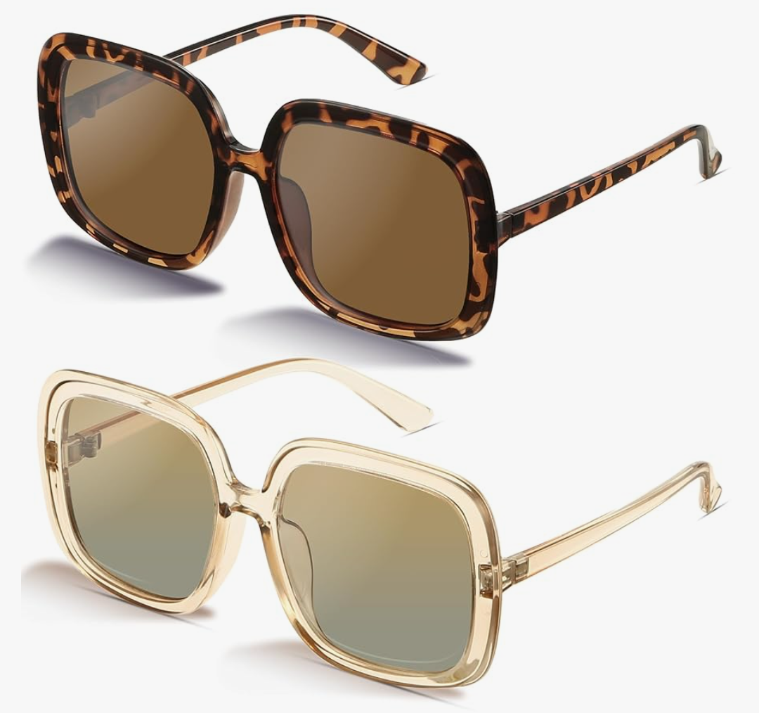 miyya Oversized Polarized Sunglasses Women, Trendy Retro Sun Glasses for Women 2025, Oversized Shades