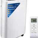 SereneLife Small Air Conditioner Portable 14,000 BTU with Built-in Dehumidifier - Portable AC unit for rooms up to 650 sq ft - Remote Control, Window Mount Exhaust Kit (White)