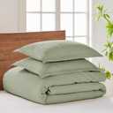Levtex Home Cloud Waffle King/Cal King Comforter Set (106x94in) with 2 Pillow Shams (36x20in) - Solid Waffle Cotton Texture - Desert Sage - Cotton King Size Comforter Set - Soft, Pre-Washed