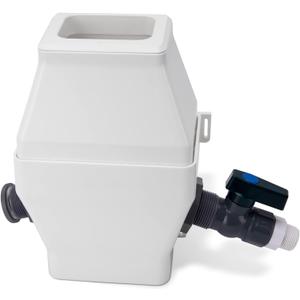 Rain Barrel Diverter, RainWater Collection System Fits for 2x3 or 3x4 Inch Downspout Diverter Colander, Tintsabo Upgrade Rain Barrel Diverter Kit with Filtration and PVC Spigot, White