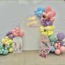 2 x Pastel Balloon Arch, Rainbow Balloon Arch Kit with 18/12/5 inch Macaron Pink Yellow Purple Orange Teal Blue Gold Latex Balloon for Birthday Baby Shower Wedding Pastel Party Decorations