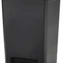 Rubbermaid Premier Series II Step-On Trash Can for Home and Kitchen, with Lid Lock and Slow Close, 12.4 Gallon, Charcoal, for Home/Kitchen/Garage/Apartment/Office