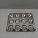 E-far Muffin Pan 12-Cup, Stainless Steel Cupcake Pan Metal Muffin Baking Tins for Oven, Regular Size & Easy Clean, Non-toxic & Dishwasher Safe
