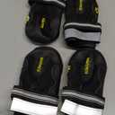 QUMY Dog Shoes for Large Dogs, Medium Dog Boots & Paw Protectors for Winter Snowy Day, Summer Hot Pavement, Water-Resistant in Rainy Weather, Outdoor Walking, Indoor Hardfloors Skid-Resistant Sole (Size 6: 2.6''x3.0''(W*L) (Pack of 4))