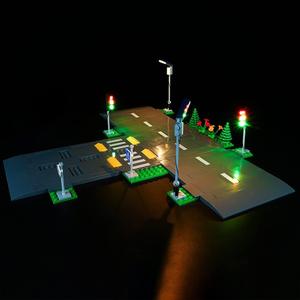 Kyglaring LED Lighting Kit for Lego City Road Plates and Lights Set Compatible with Lego 60304 Building Kit - Not Include The Model (Classic Version)