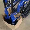 Drive Medical Blue Streak Lightweight Foldable Wheelchair - Enhanced Mobility Support - Durable Construction - Padded Comfort - Swing-Away Leg Rests - Desk Arms - Blue/Black - 20 Inch Seat