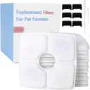 Cat Fountain Filter Replacement Set 20 Pcs, Compatible with 84oz/2.5L Square Fountain,12 Filter 6 Sponge 2 Brush Included