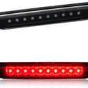 Third 3rd Brake Light LED for 2011-2017 Jeep Grand Cherokee/Dodge Durango, High Mount Rear Brake Lights Assembly for 2007-2016 Jeep Compass, Waterproof Center Cab Lamp Stop Light (Black)