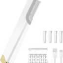 Sonic Dermaplaning Tool for Women, Electric Facial Hair Remover with LED Light, 3 Speeds Peach Fuzz Shaver Face Razor, Includes 5 Replacement Blades, Type-C Rechargeable, White