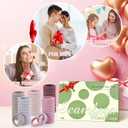 Bessrung 100 Pcs Thick Seamless Hair Ties, Ponytail Holders, Pink, No Damage for Thick Hair, Valentine's Day Gifts