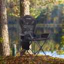 Aohanoi Camping Chairs for Heavy People,Outdoor Folding Camp Chairs for Adults with Cup Holder & Cooler Bag for Outside,Outdoor Lawn Chairs Supports Up to 400lbs