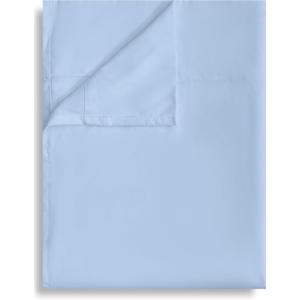 King Flat Sheet Only, 1 Pack Top Bed Sheets, Soft Breathable Brushed Microfiber Color-Coded Label Threads, (105"x102",Light Blue)