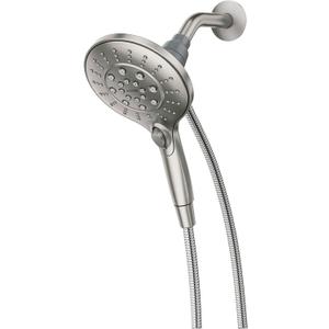 Moen 26112SRN Engage Spot Resist Brushed Nickel Six-Function Removable Handheld Showerhead with Magnetic Docking System, 5.5-Inch