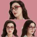 Reading Glasses Blue Light Blocking for Women,Anti UV Ray/Glare Readers,Lightweight Spring Hinge Eyeglasses (4-pack Mix)