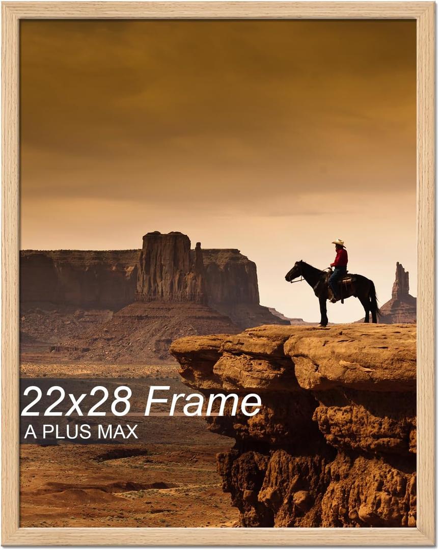 A PLUS MAX 22x28 Picture Frame Natural Light Weight Wall Mount