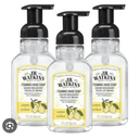 J.R. Watkins Foaming Hand Soap with Pump Dispenser, Moisturizing Foam Hand Wash, AlcoholFree, CrueltyFree, Citron, 9 fl oz, 3 Pack