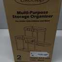 Ukeetap Multi-Purpose Pull-Out Storage Organizers, Under Sink/ Cabinet Organizers and Storage for Bathroom & Kitchen, Black, 12.8 Inches, 2 Packs