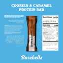 Barebells Protein Bars Cookies and Caramel - 12 Count, 20g High Protein Treats - Chocolate Nutrition Bar with 1g Total Sugars - On-The-Go Breakfast or Post-Workout Snack