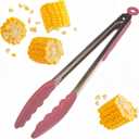 Starpack 'Get a Grip' Silicone Kitchen Tongs for Cooking 12 Inch - BBQ Tongs for Grill Heat Resistant to 600F - Stainless Steel Tongs with Non Stick Tips - Silicone Tongs for Serving Food