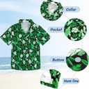 APTRO Boy's Hawaiian Shirt Tropical Beach Casual Summer Shirt with Pocket Short Sleeve 4-15 Years (10-11 Years, #Kf01 Dark Green Floral)