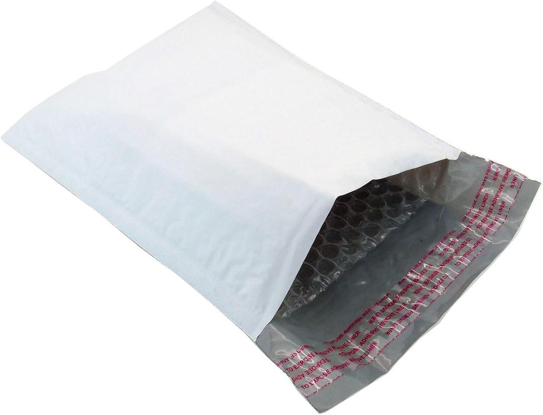 50 ct #1 Poly Bubble Mailers 7.5 x 11 Inch Bubble Lined Poly Mailer. Tear-proof, Water-resistant and Postage-saving Lightweight Shipping Envelopes/Bags.